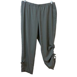 Chico's Ultimate Fit Cinched Ankle Fatigue Green Pants 2.5